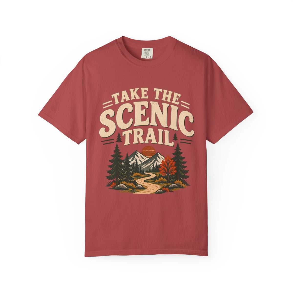 Take The Scenic Trail T-Shirt — Vintage Hiking Graphic Tee for Outdoor Lovers