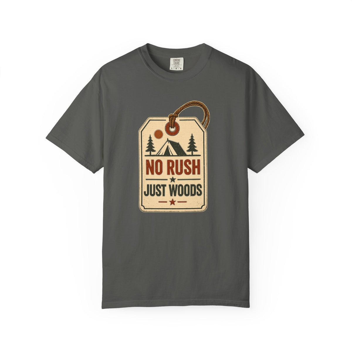 Booked Solid Since Tuesday T-Shirt — Camping Tag Graphic Tee