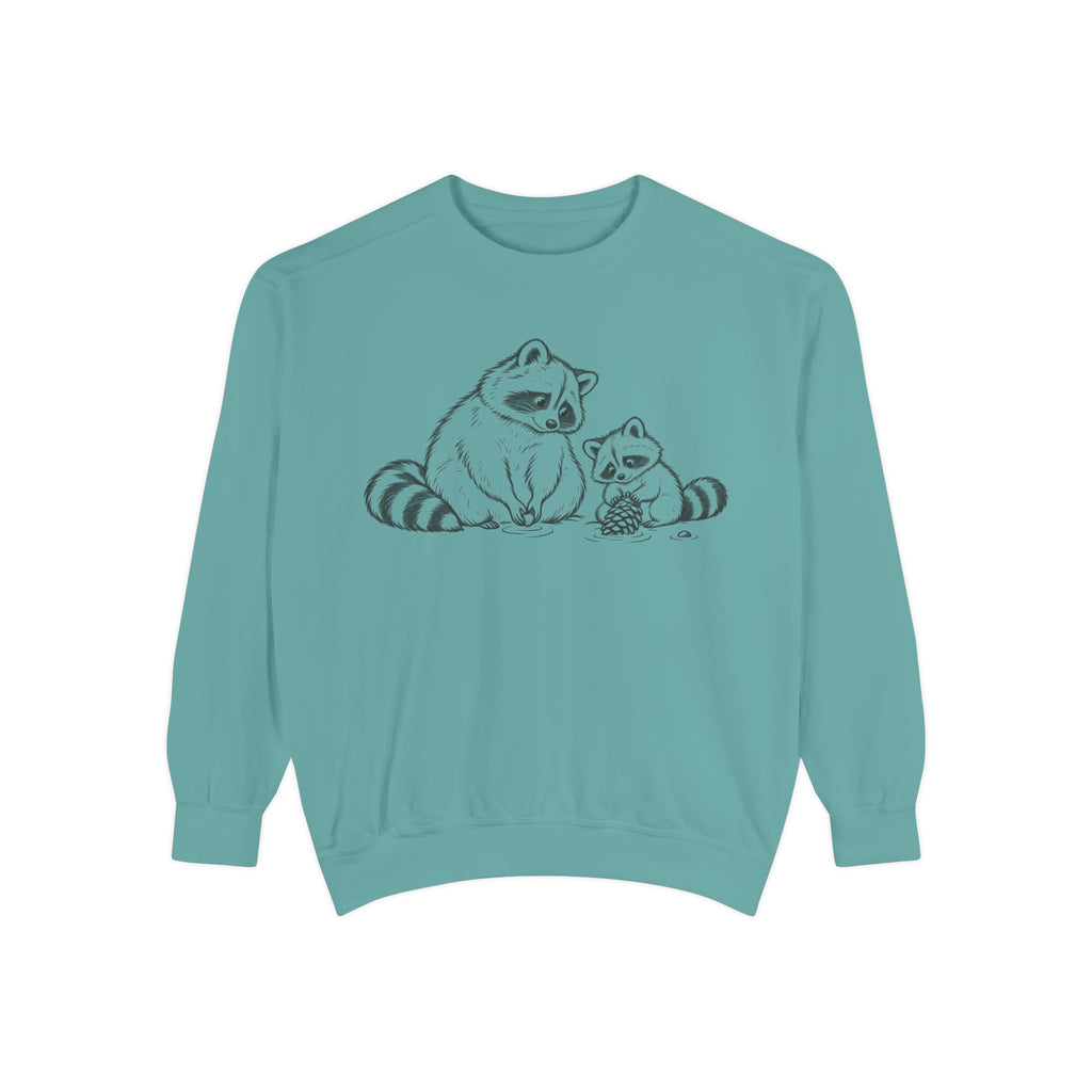 Raccoon Family Garment-Dyed Sweatshirt