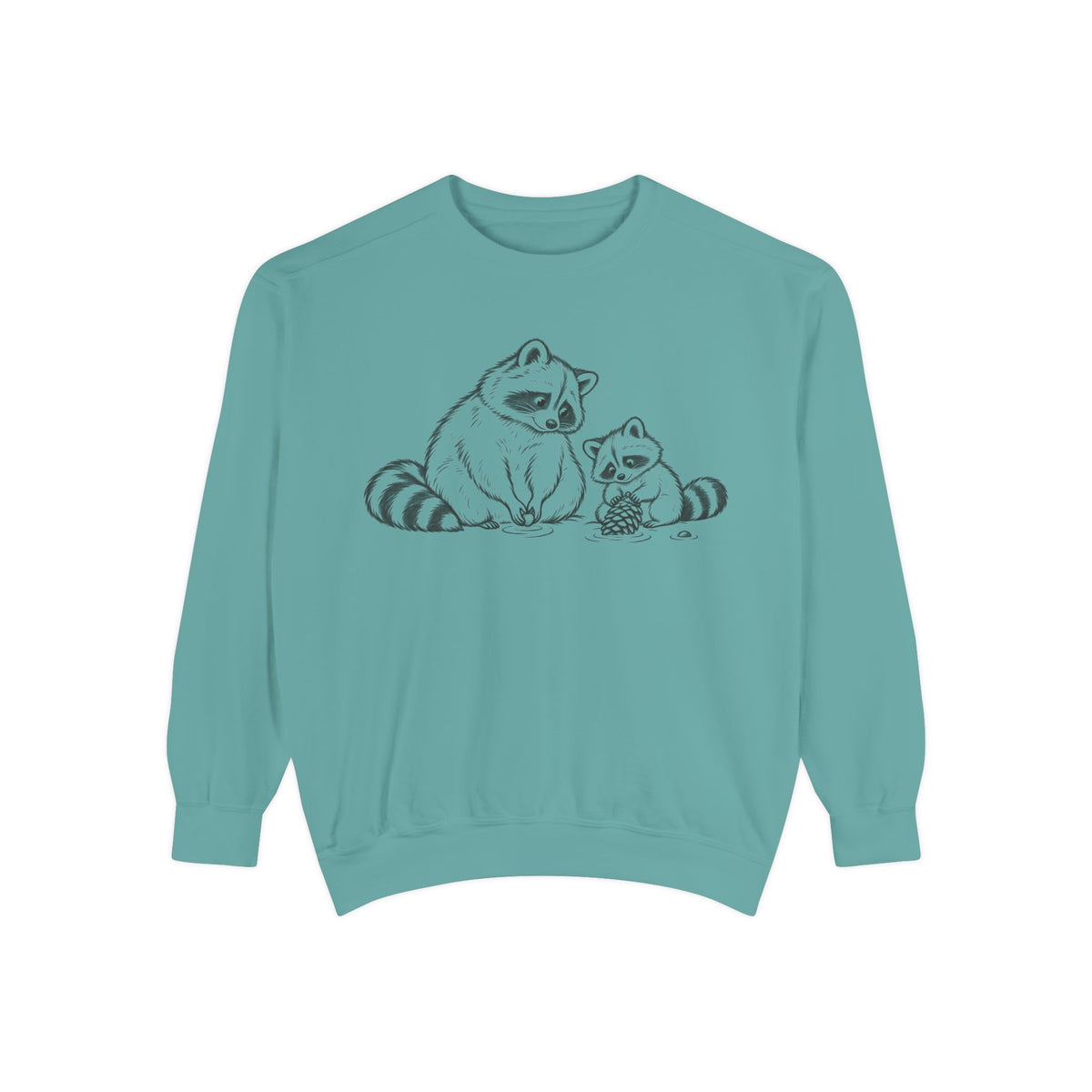 Raccoon Family Garment-Dyed Sweatshirt