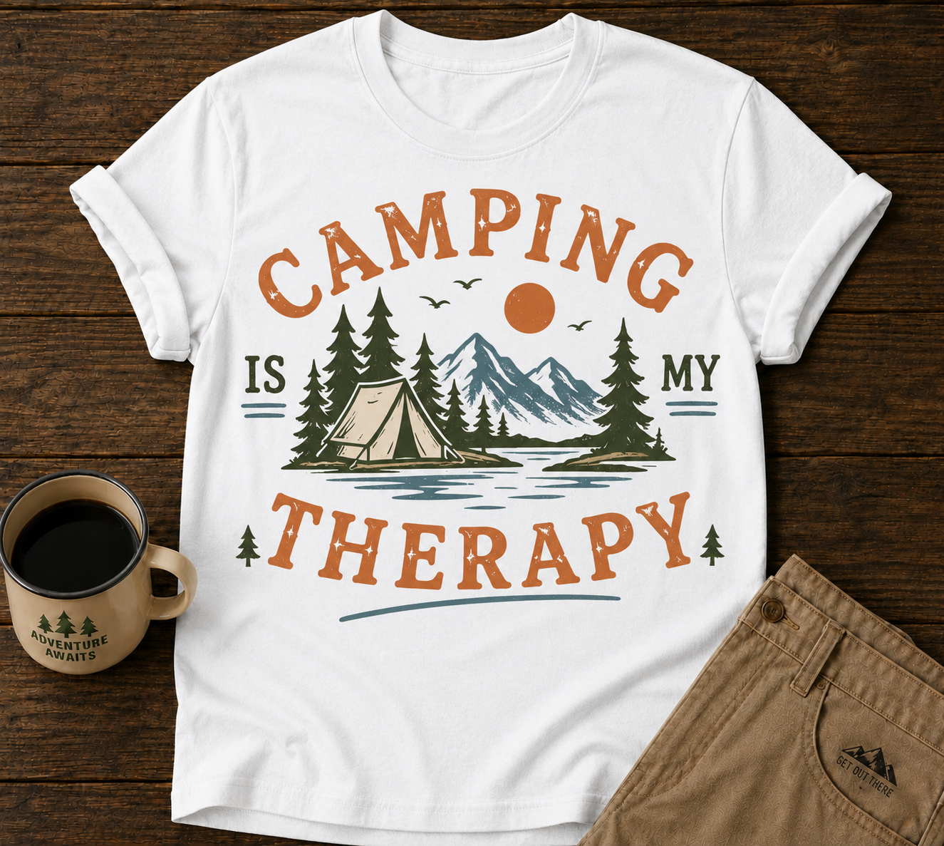 Camping Is My Therapy T-Shirt