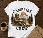 Campfire Crew T-Shirt — Retro Bear Camping Graphic Tee