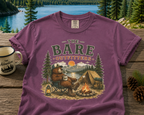 Camping Bear Graphic T-Shirt — “The Bare Outfitters” Outdoor Campfire Tee