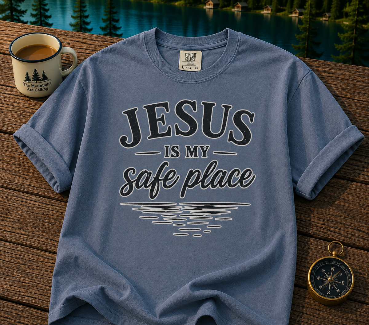 Jesus Is My Safe Place T-Shirt — Christian Faith Graphic Tee