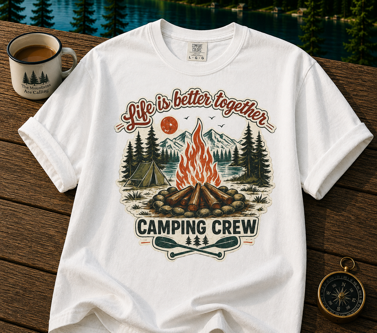 Camping Over Adulting T-Shirt — Funny Outdoor Camping Tee for Campers & Adventurers