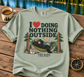 I  Doing Nothing Outside T-Shirt — Relaxed Bear Outdoors Graphic Tee