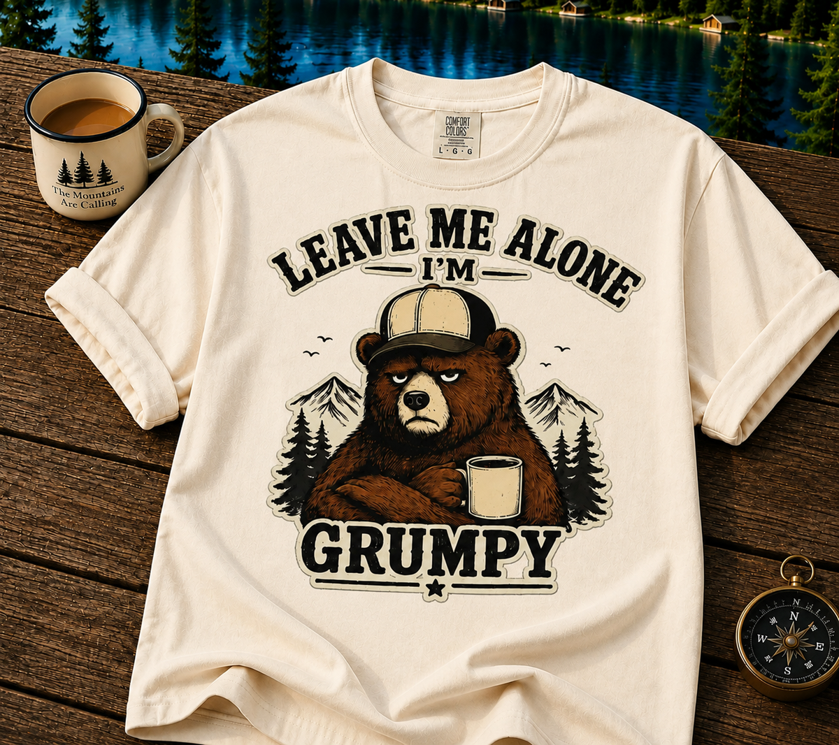 Grumpy Bear T-Shirt - "Leave Me Alone I'm Grumpy" Graphic Tee