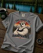 T-Shirt — "The Right to Bare Arms" Bear Graphic Tee