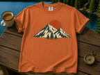 Sunset Mountain T-Shirt — Vintage Mountain & Trees Graphic Tee