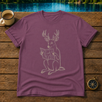 Deer Reading Graphic T-Shirt