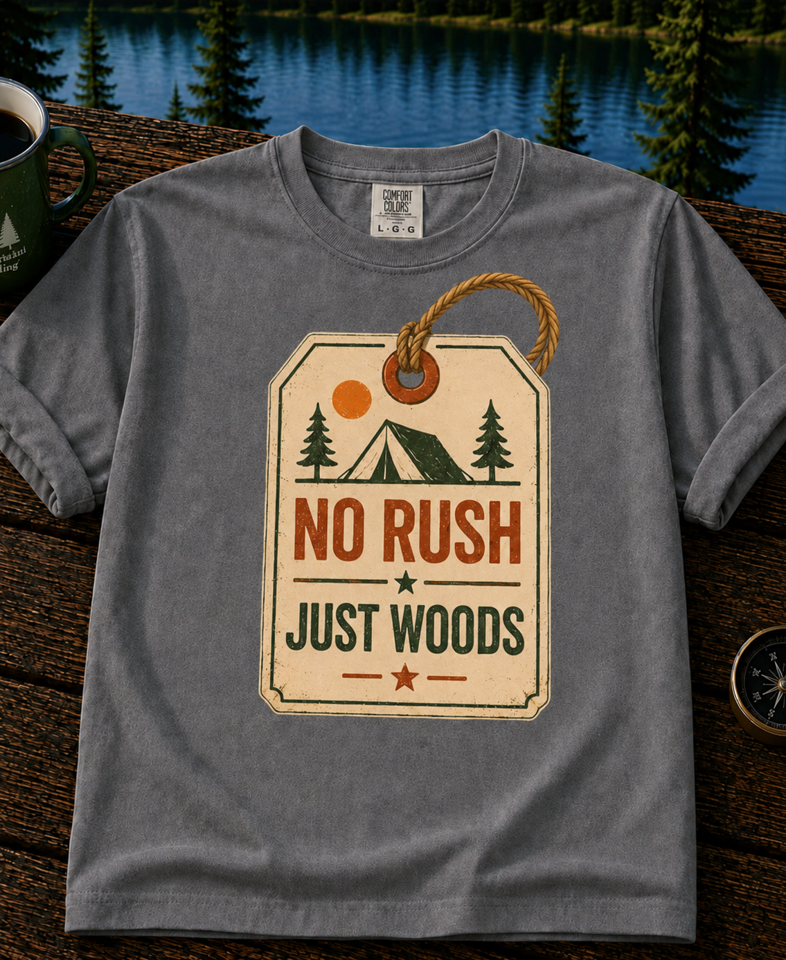 Booked Solid Since Tuesday T-Shirt — Camping Tag Graphic Tee