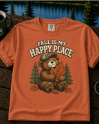 Fall Is My Happy Place Bear T-Shirt