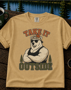 Take It Outside Bear T-Shirt — Retro Outdoor Graphic Tee