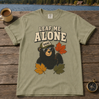 Leaf Me Alone Bear T-Shirt — Funny Autumn Bear Graphic Tee