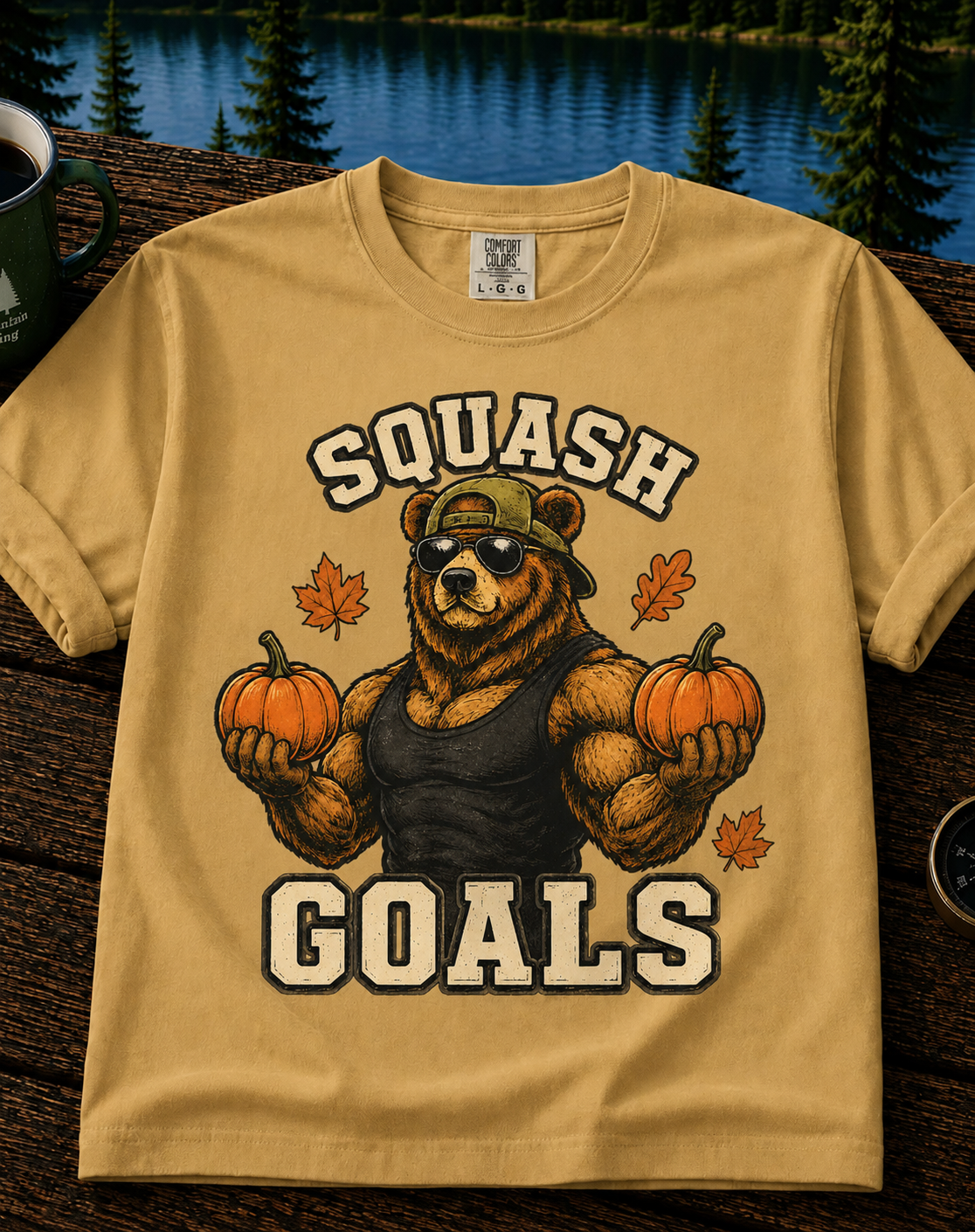 Squash Goals T-Shirt — Funny Pumpkin Bear Fall Tee