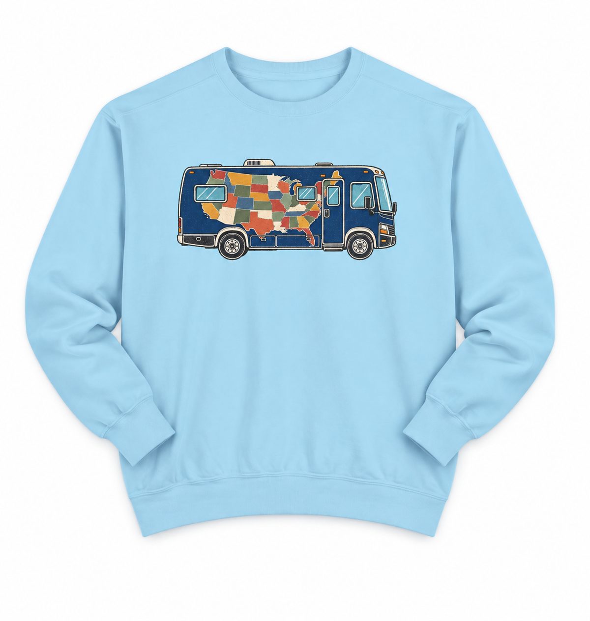 Retro Patchwork Camper Sweatshirt
