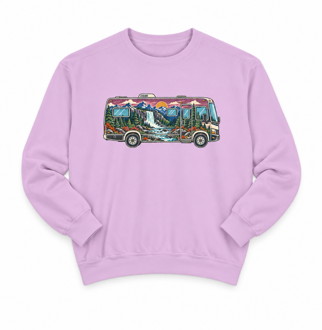 Vintage Adventure Van Sweatshirt — Retro Camper Crewneck