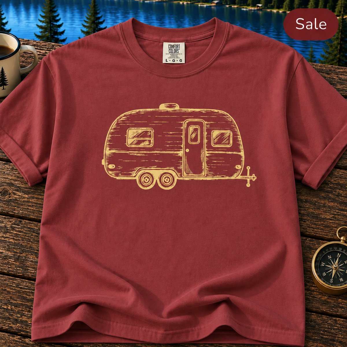 Camper Retro T-Shirt — Vintage Trailer Graphic Tee