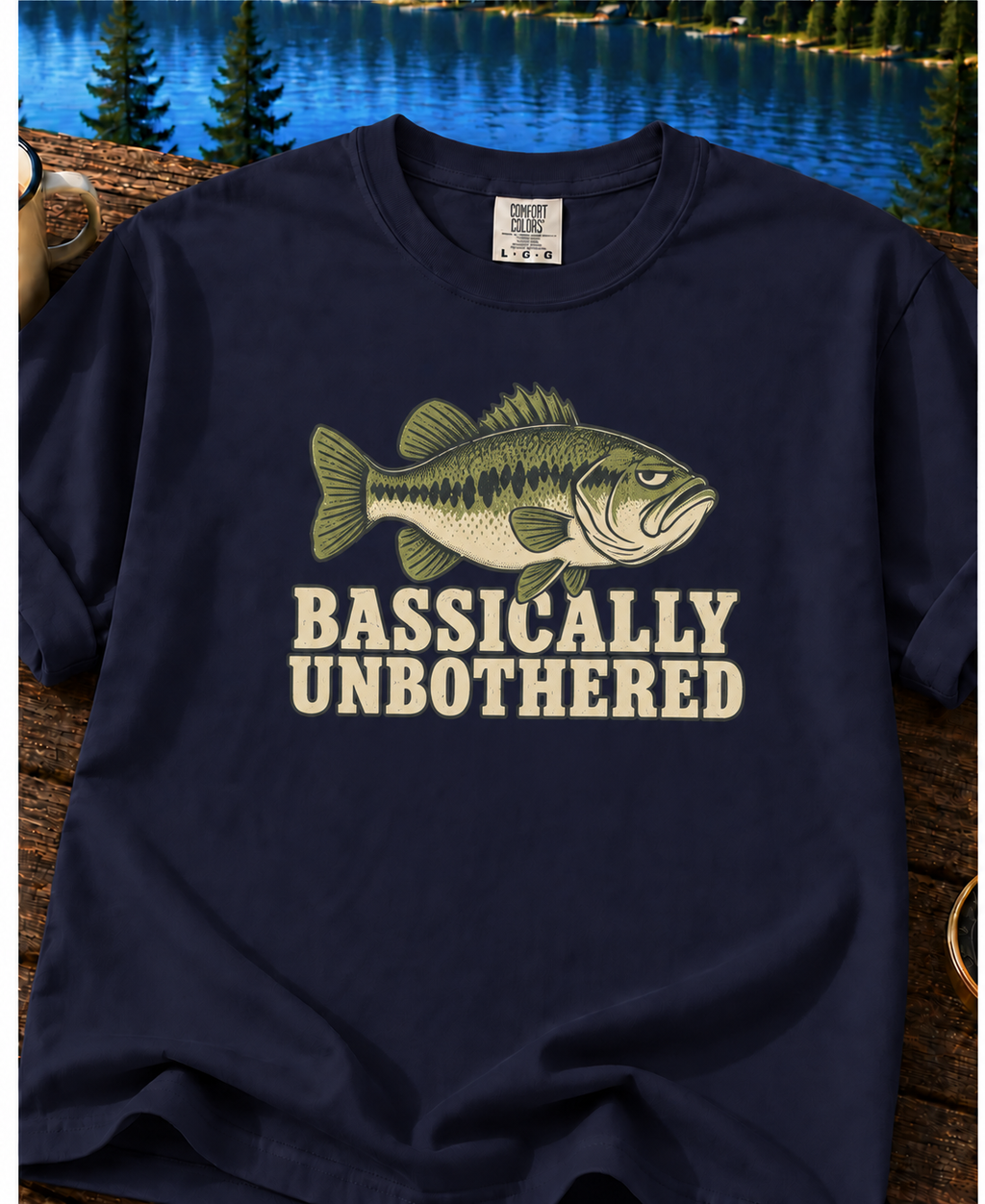 Bassically Unbothered Bass Fishing T-Shirt