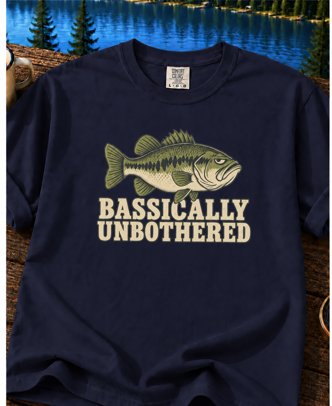 Bassically Unbothered Bass Fishing T-Shirt