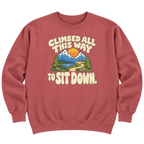 Peak Performance Optional Sweatshirt — Retro Mountain Graphic Crewneck