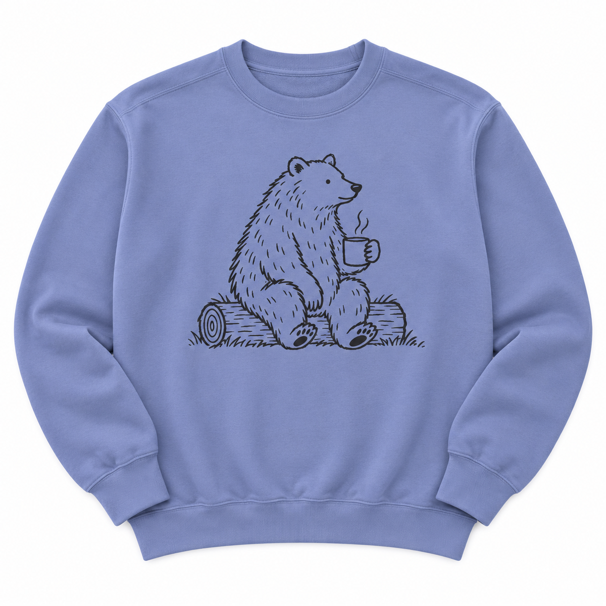 Cozy Bear Sweatshirt – Vintage Woodland Illustration