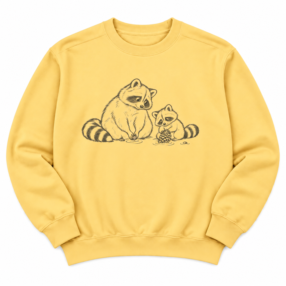 Raccoon Family Garment-Dyed Sweatshirt