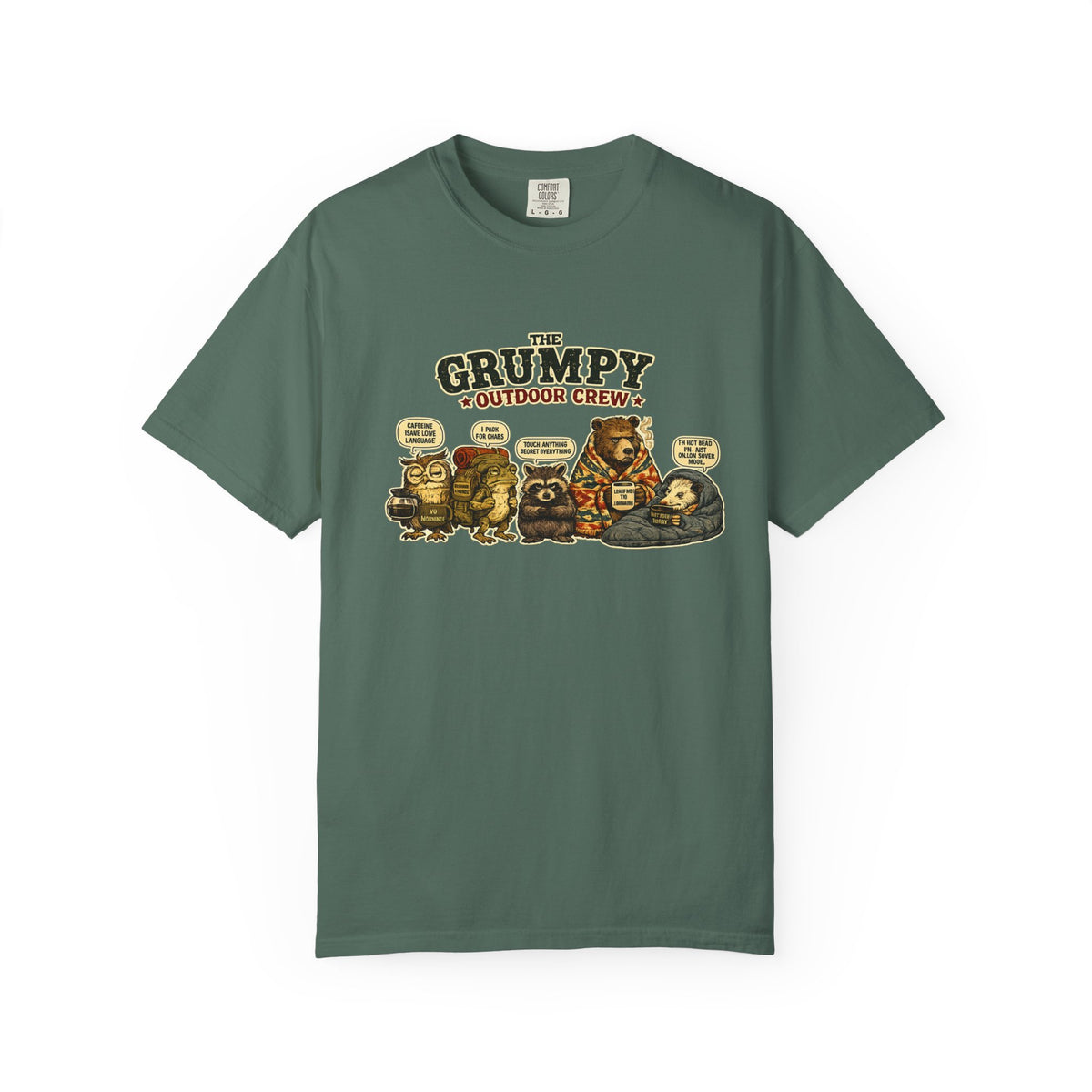 Grumpy Outdoor Crew T-Shirt — Funny Camping Graphic Tee