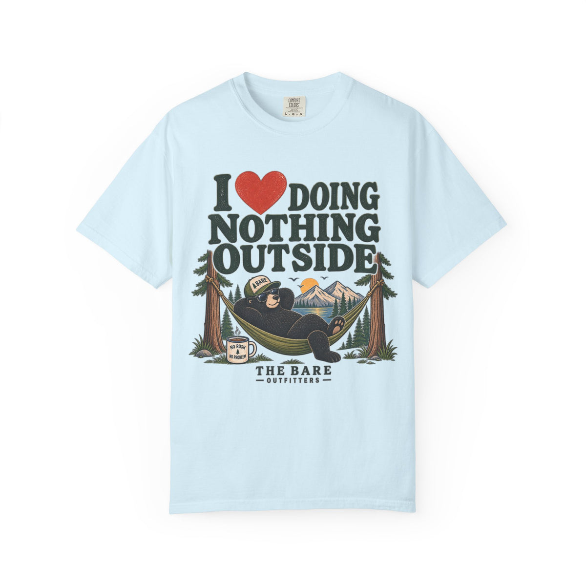 I  Doing Nothing Outside T-Shirt — Relaxed Bear Outdoors Graphic Tee
