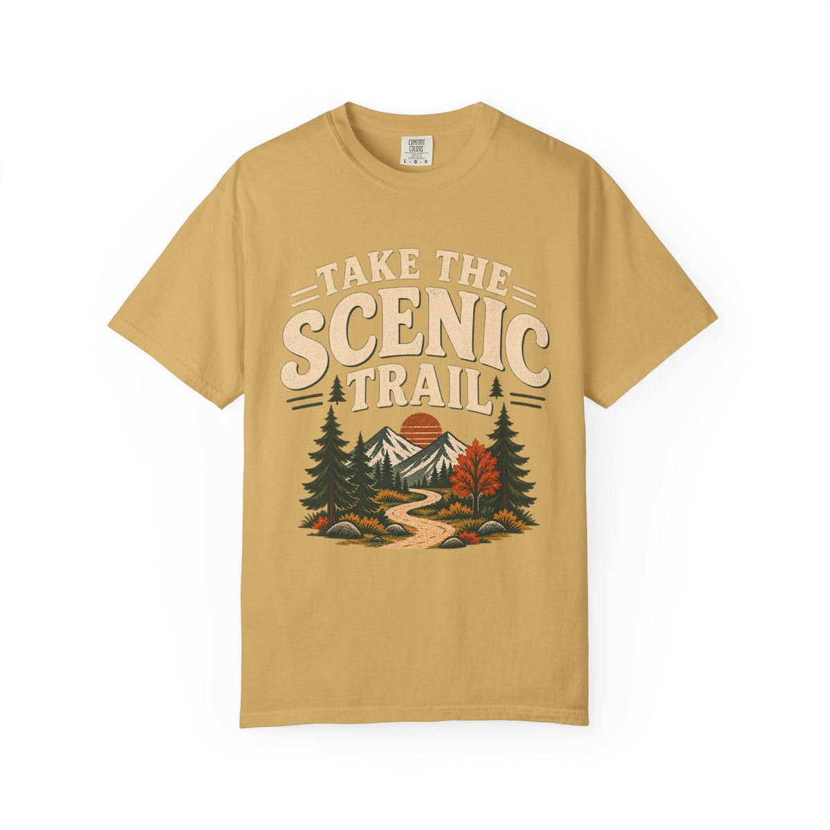 Take The Scenic Trail T-Shirt — Vintage Hiking Graphic Tee for Outdoor Lovers