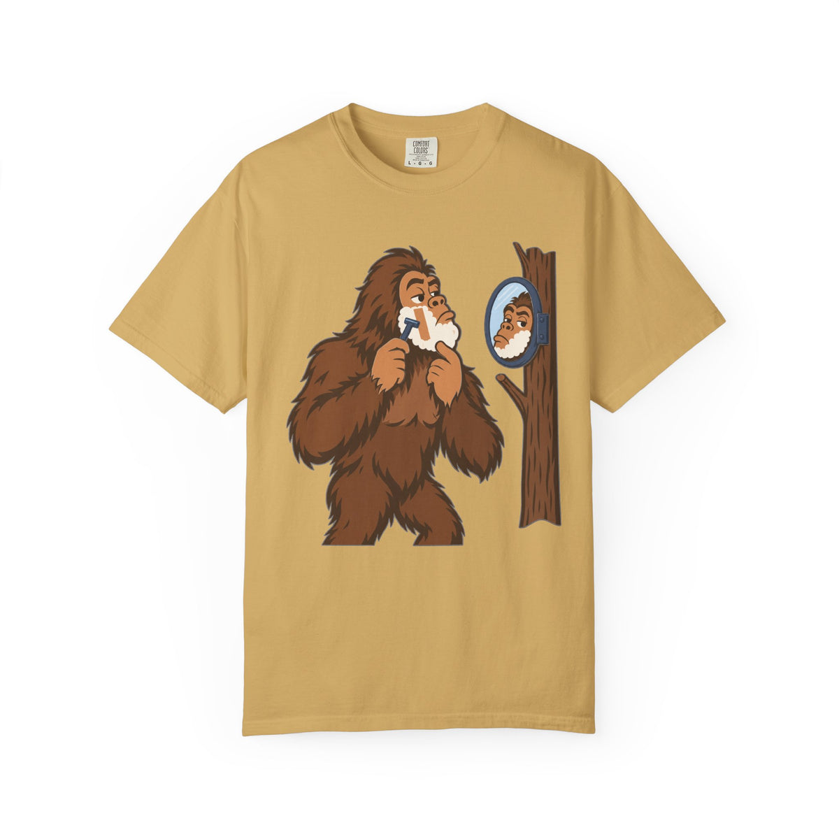Sasquatch Mirror T-Shirt — Funny Bigfoot Reflection Graphic Tee