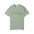 Adventure Icons T-Shirt — Camping, Surfing & Sunset Graphic Tee