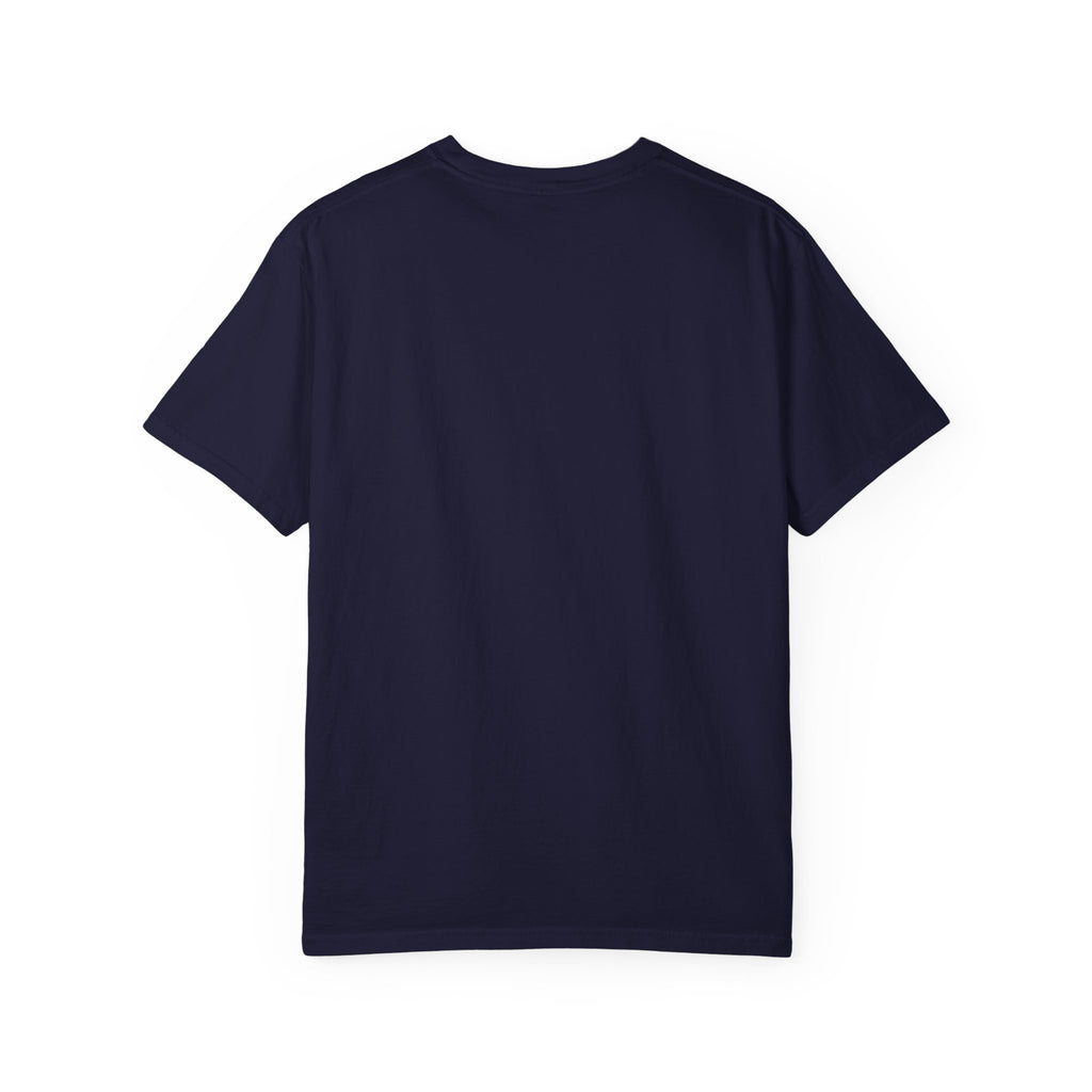 Camping T-Shirt — "Walk Around. It Builds Character." Retro Raccoon Campfire Design