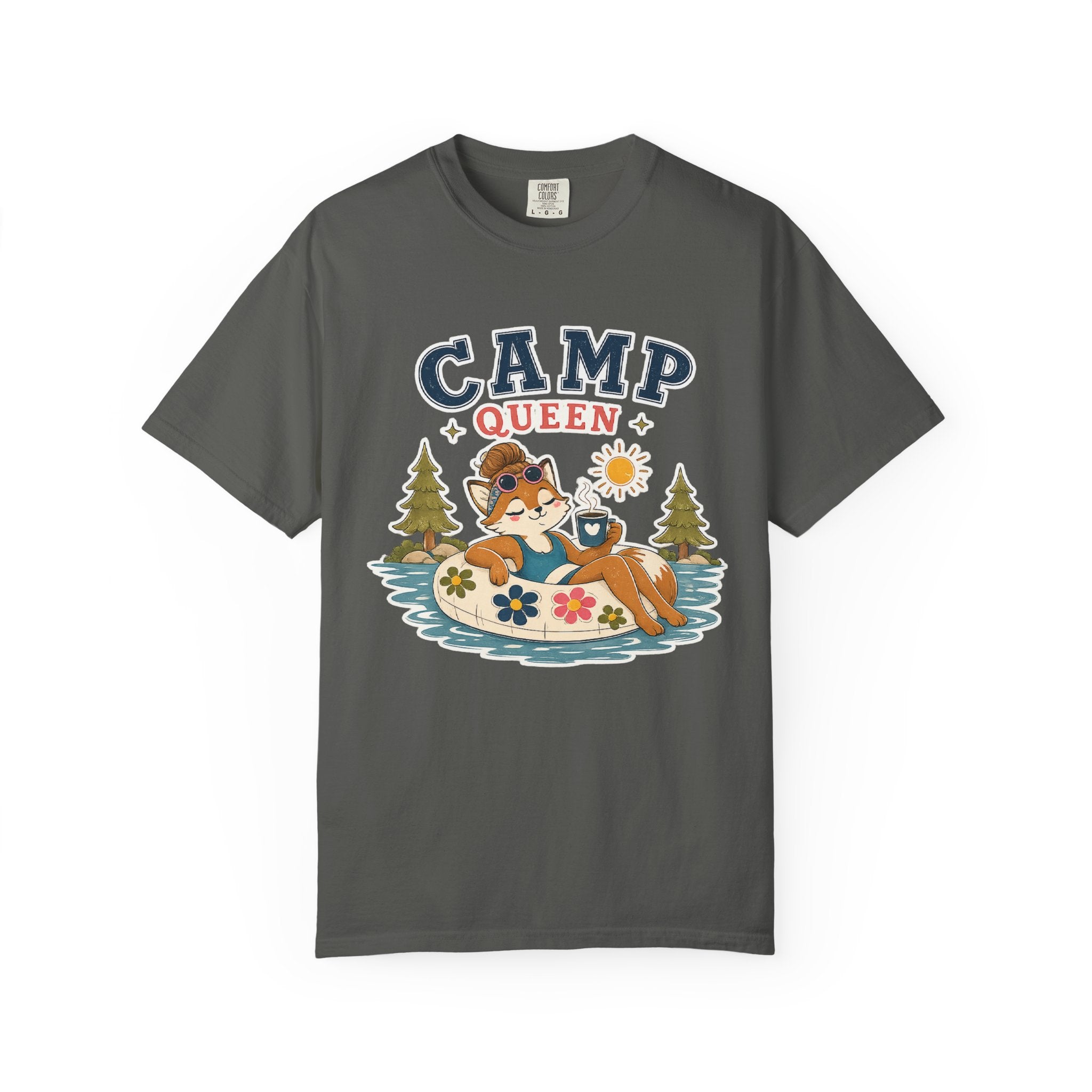 Camp Queen T-Shirt — Retro Fox Camping Graphic Tee