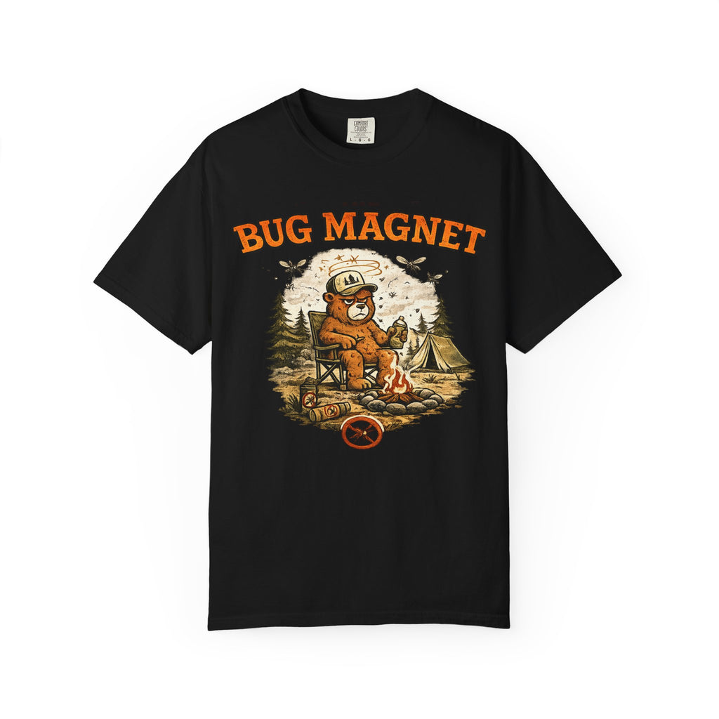 The Bug Magnet T-Shirt — Funny Camping Bear Graphic Tee