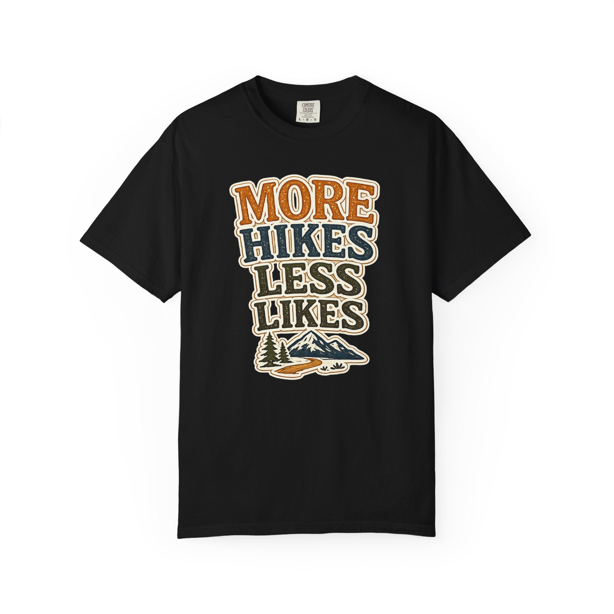 More Hikes Less Likes T-Shirt — Retro Outdoor Hiking Tee