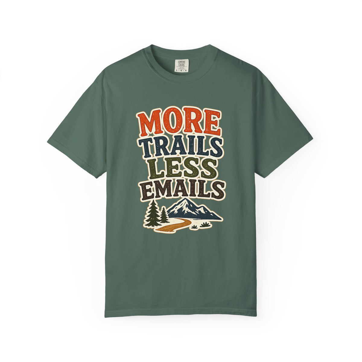 More Trails Less Emails T-Shirt — Outdoor Adventure Graphic Tee