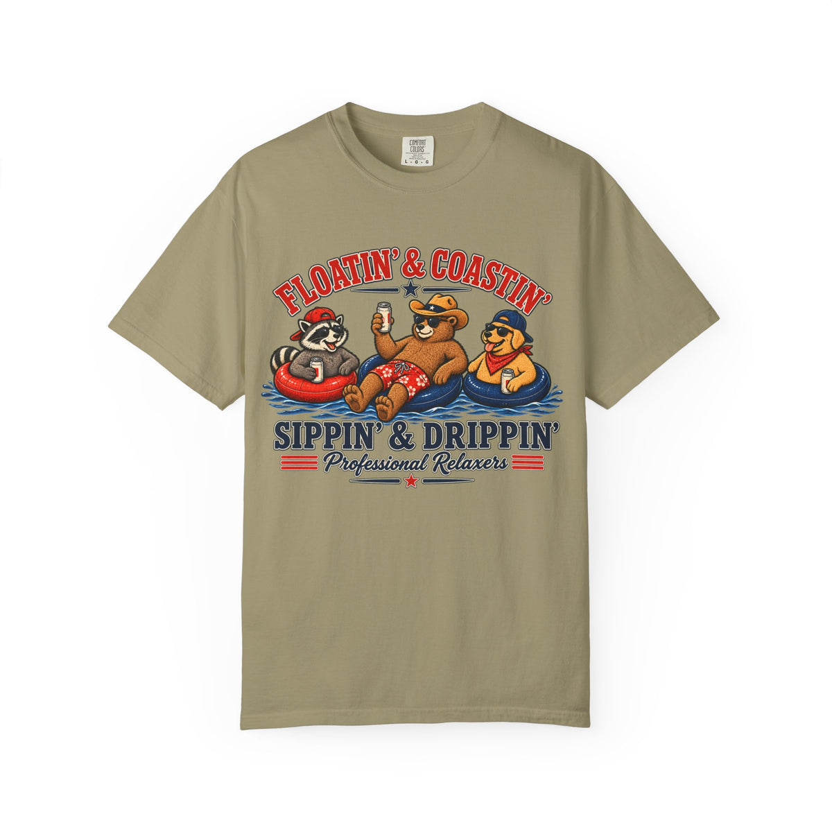 Sippin' & Drippin' T-Shirt — Floatin' & Coastin' Summer Graphic Tee