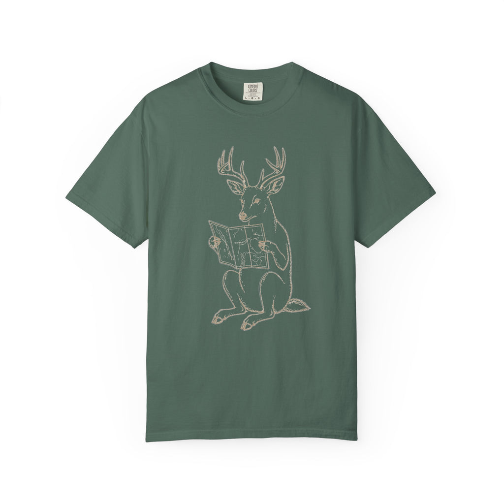 Deer Reading Graphic T-Shirt
