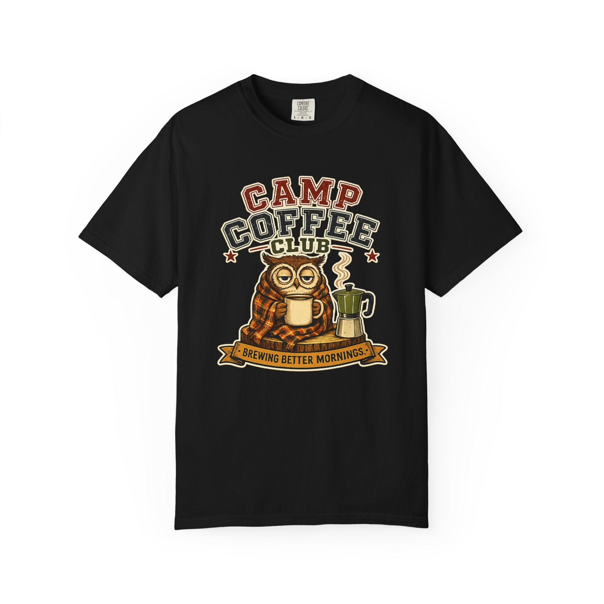 Camp Coffee Club T-Shirt — Brewing Better Mornings Graphic Tee