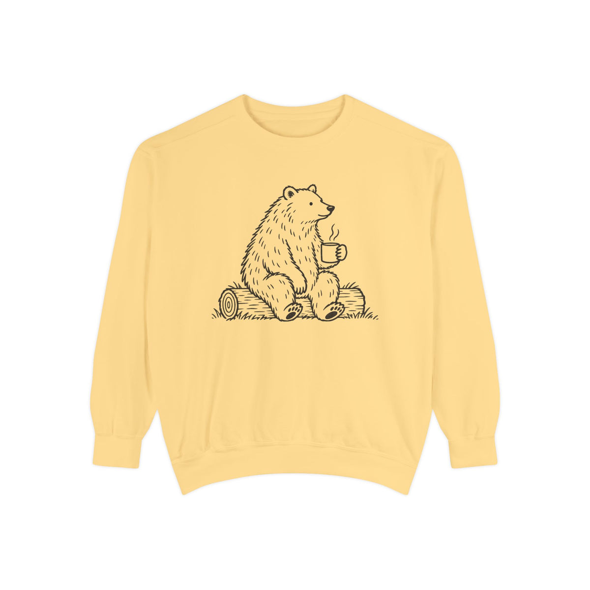Cozy Bear Sweatshirt – Vintage Woodland Illustration