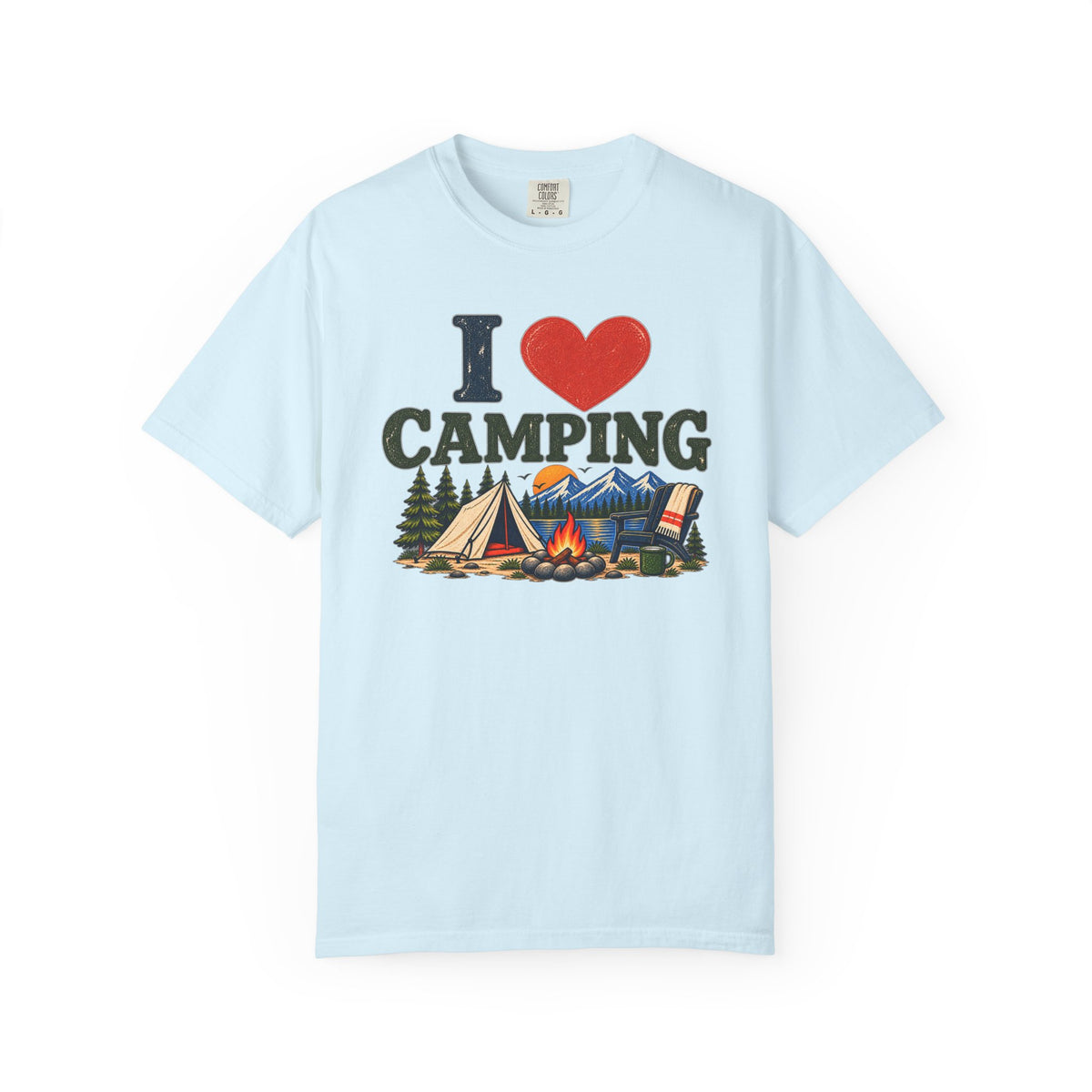 I Heart Camping T-Shirt — Vintage Campsite Graphic Tee for Outdoor Lovers
