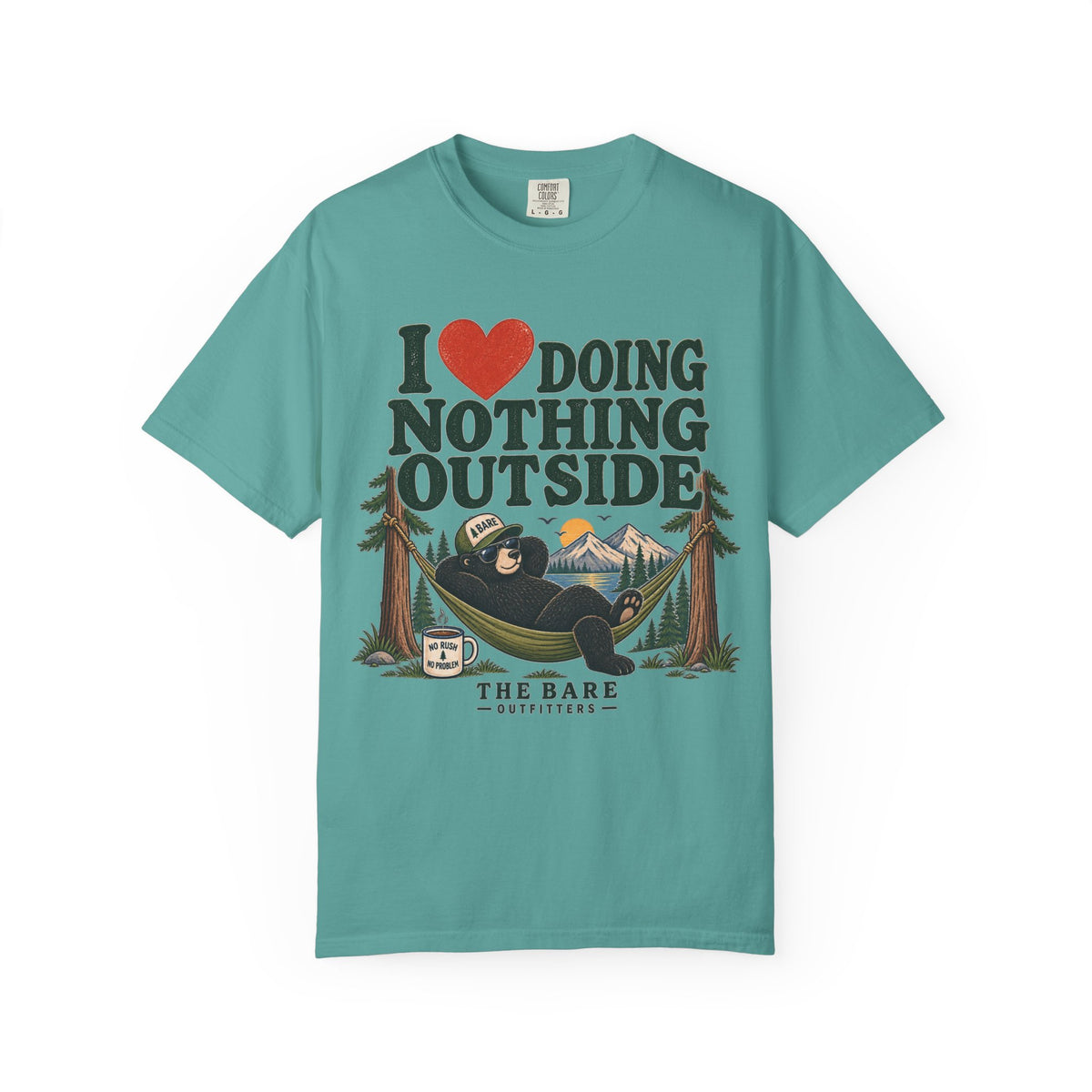 I  Doing Nothing Outside T-Shirt — Relaxed Bear Outdoors Graphic Tee