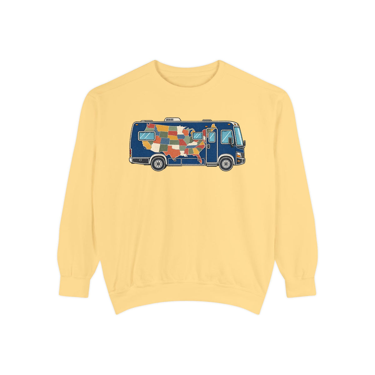 Retro Patchwork Camper Sweatshirt