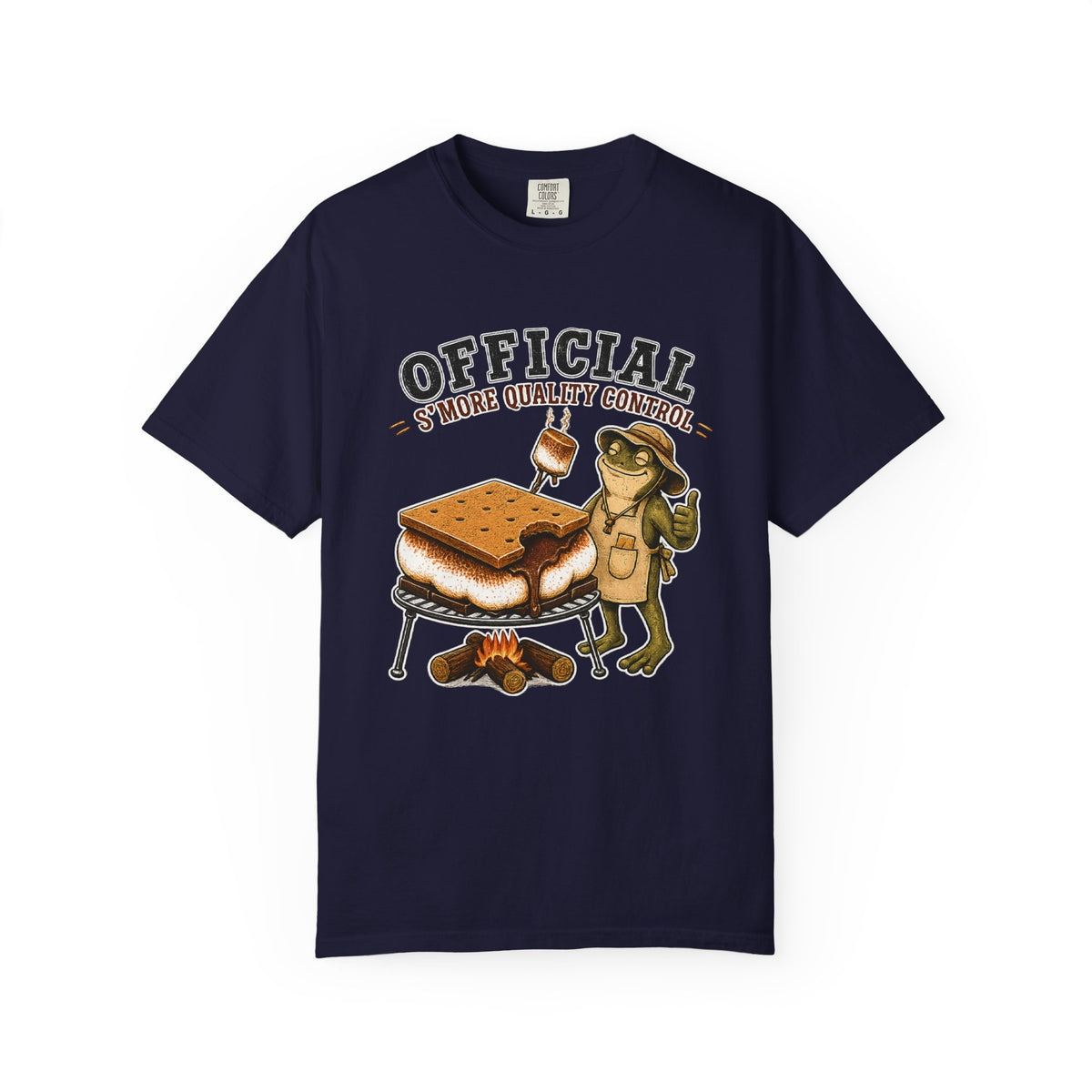S'more Quality Control T-Shirt — Campfire Froggy Roasting S'mores Graphic