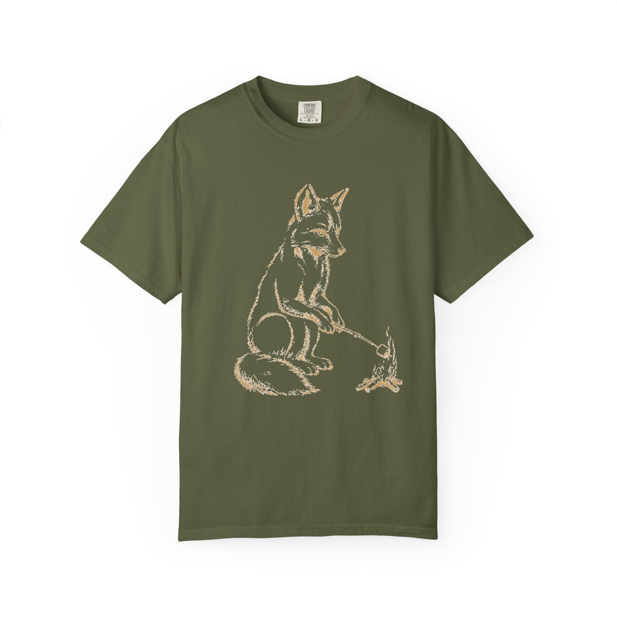 Fox Playing with Mouse T-Shirt — Woodland Animal Illustration Tee