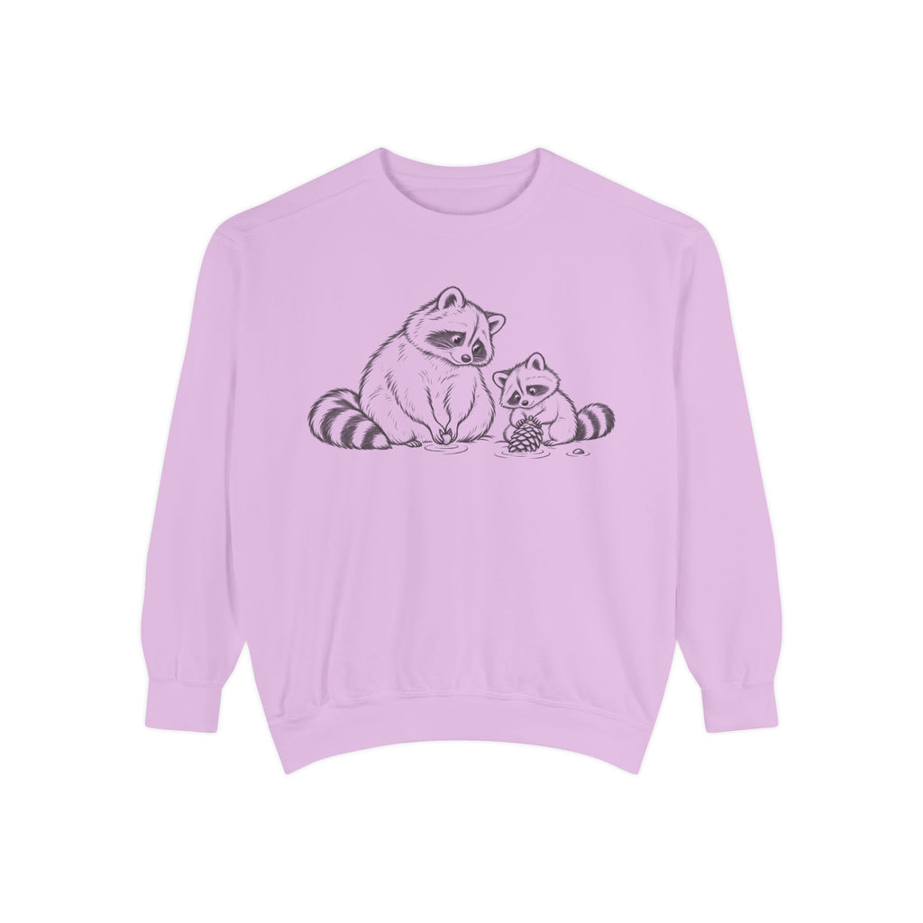 Raccoon Family Garment-Dyed Sweatshirt