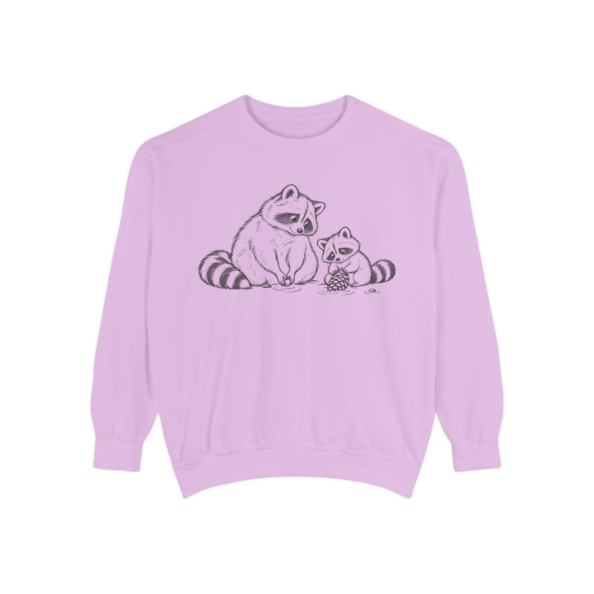 Raccoon Family Garment-Dyed Sweatshirt