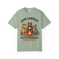 Campfire Friends T-Shirt — "Good Company, Better Memories Than WiFi"