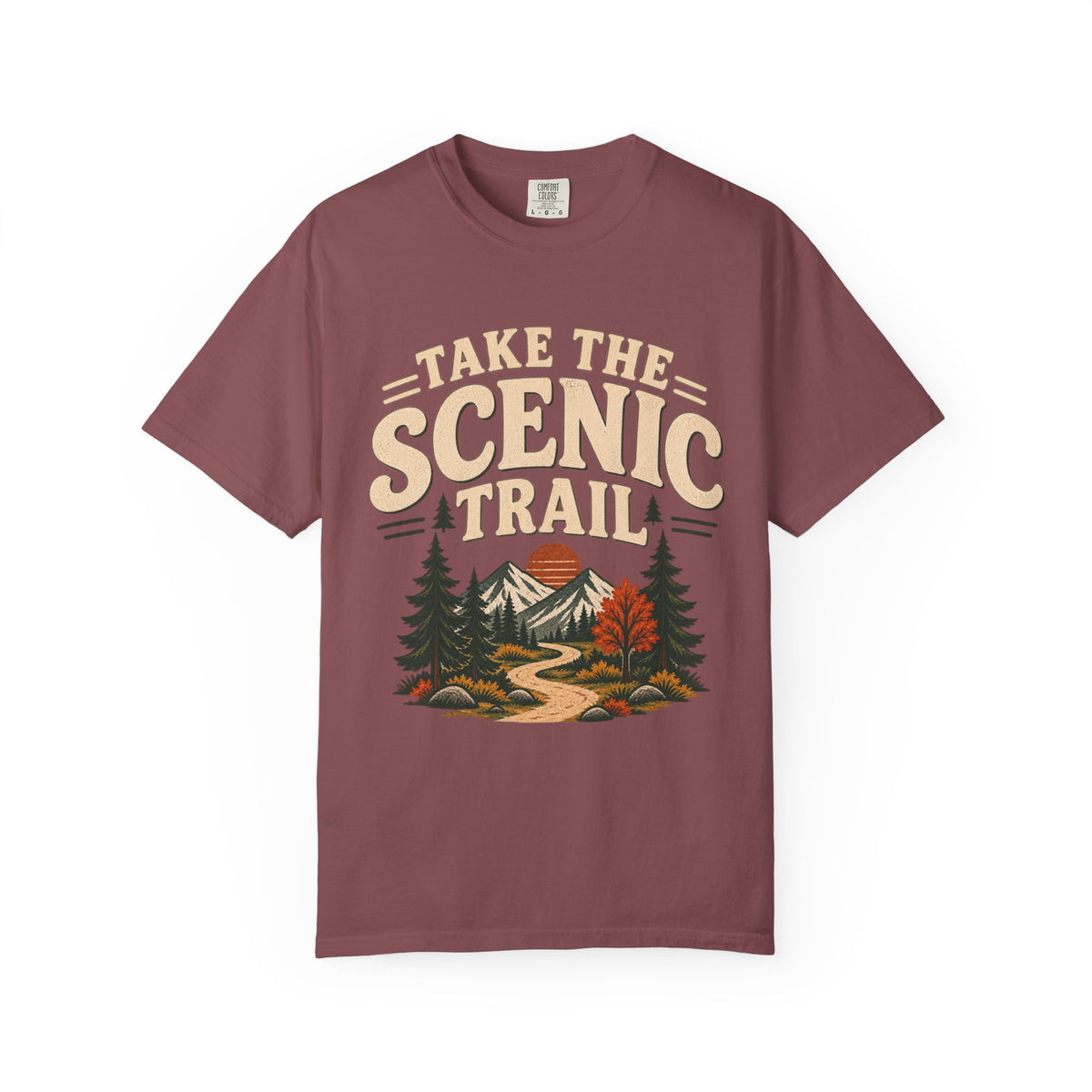 Take The Scenic Trail T-Shirt — Vintage Hiking Graphic Tee for Outdoor Lovers